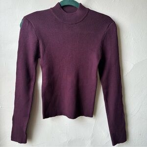 Elegant Women's Purple Turtleneck Sweater